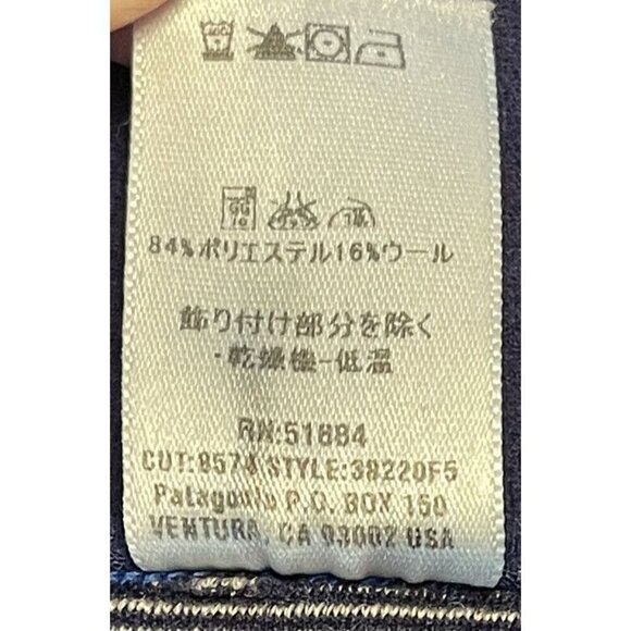 Patagonia Men's Axuwool Zip-T Blue Size L Half Zip Pullover Mock Neck #38220 - Picture 4 of 8